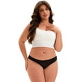 thumbnail image 4 of Unique Bargains Low Waist Frill Trim Satin Full Coverage Briefs S Black, 4 of 6