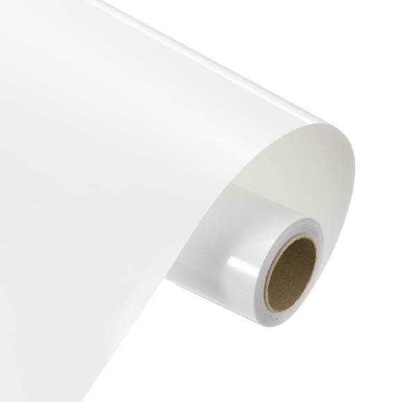 Uxcell Heat Transfer Vinyl Roll, 12" x 9.8ft HTV Iron on Transfer Vinyl for T-Shirts Craft Cutter Cutting Machine, Easy to Cut and Weed (White)