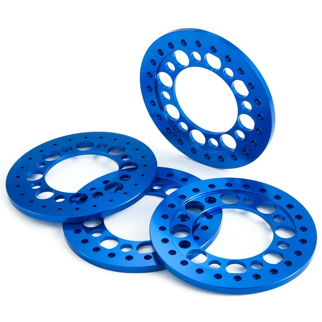 Ruiboury Wheel Rim Outer Ring For SCX6 Aluminum Alloy Crawler Quality Solid Brass 4pcs RC Car Accessories Replacement Parts RC Upgrade Part TYPE5