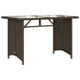 thumbnail image 5 of vidaXL 2 Piece Patio Dining Set with Cushions Brown Poly Rattan, 5 of 11