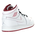 thumbnail image 3 of Air Jordan 1 Mid BG Big Kid's Shoes White/Gym Red/Black 554725-103, 3 of 6
