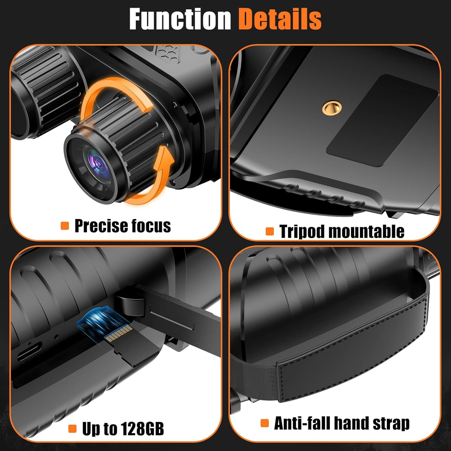 SUMMIT Night Vision Goggles, Night Vision Binoculars for Adults, HD Screen Thermal Binoculars with 64GB TF Card for Photos and Videos, Perfect for Outdoor Hunting Camping and Wildlife Observation