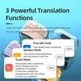thumbnail image 3 of CUITING Écouteurs Traducteurs de Langues en Temps Réel Bluetooth 5.3 Denoise Écouteurs Traducteurs Supportent 144 Langues avec Application dans Étui Transparente pour Téléphone Intelligent Blanc, 3 of 8