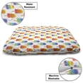 thumbnail image 3 of Ice Cream Pet Bed, Orange and Rainbow Colored Sugary Treats Popsicles Tooth Theme Pattern, Chew Resistant Pad for Dogs and Cats Cushion with Removable Cover, 24" x 39", Multicolor, by Ambesonne, 3 of 4