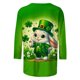 thumbnail image 5 of Xuyuer Women's Fashion St. Patrick's Day Printed 3/4 Sleeve Round Neck Blouse, Casual Holiday Top for Irish Themed Parties, Festival Outfits and Seasonal Celebration, 5 of 5