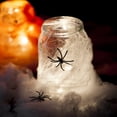 thumbnail image 5 of Ensemble de 5 Toiles d'Araignée Décoration Halloween avec 2 Araignées (Blanc), 5 of 5