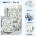 thumbnail image 4 of HonorHut Wing Back Chair Slipcovers Stretch Printed Armchair Slipcovers Soft Washable Wing Back Chair Cover Jacquard Furniture Protector Yellow Blue, 4 of 7
