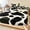 White, Charcoal, Lemon, Cream, variant on Twin Sze Fitted Sheet Set - Cow Spots Pattern 2 Piece Bedding Sets 16" Deep Pocket Fitted Sheet with 1 Pillowcase, Black Pink Farmhouse Animals Fur Print Brushed Microfiber Hotel Luxury Bed Sheets