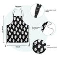 thumbnail image 7 of Black Halloween White Ghosts Kids Aprons for Girls and Boys,Adjustable Neck Strap Toddler Aprons for Kids Cooking Baking,23.6"x19", 7 of 7