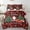 Red Green, variant on Manfei Santa Claus 7-Piece Twin Bedding Sets,Merry Christmas Bedding Comforter Set,Festival Theme Breathable Sheet Sets,Microfiber Kids Bedroom Decor,Reversible