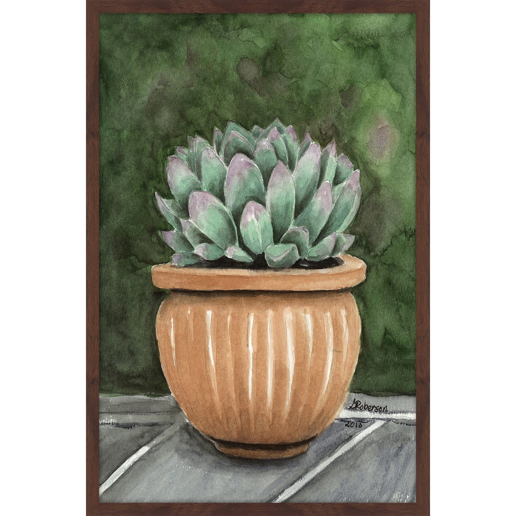 "Cactus on the Patio" Framed Painting Print