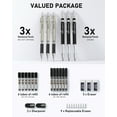 thumbnail image 7 of Nicpro 6PCS Art Mechanical Pencil Set, 3PCS Metal Drafting Pencil 0.5 mm & 0.7 mm & 0.9 mm & 3PCS 2mm Graphite Lead Holder (2B HB 2H) with Lead Refills Case, 7 of 7