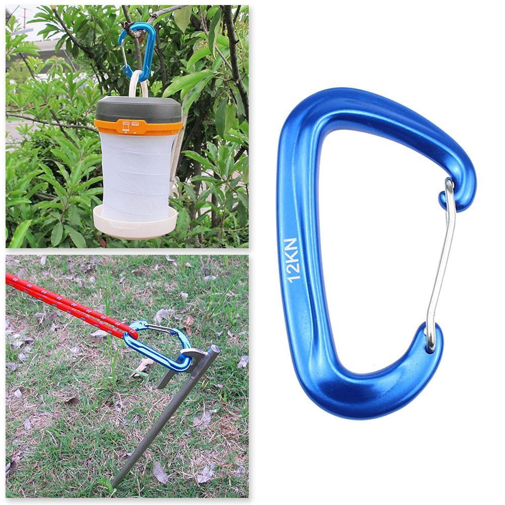 1pc Outdoor Camping Hiking Aluminum Keyring Carabiner D-ring Key Chain Clip K7L8