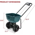 thumbnail image 2 of Dextrus 60 LB Push Broadcast Spreader for Lawn Garden With Adjustable Flow Settings, 2 of 6