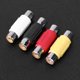 thumbnail image 3 of Conector RCA a chapado Adaptador de enchufe AV Oro Plata 4 piezas, 3 of 5