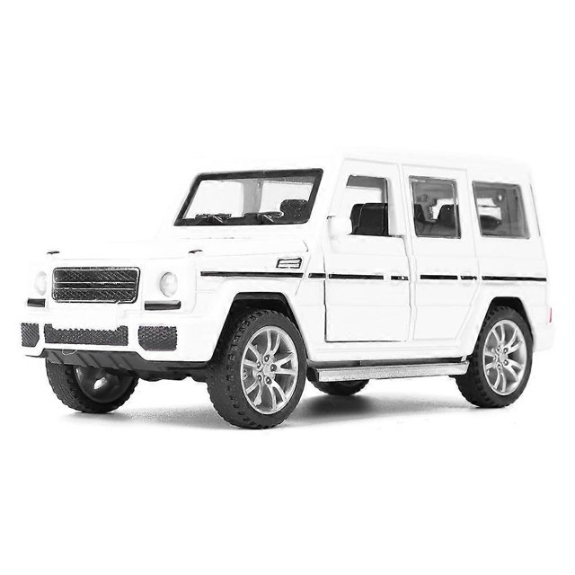 1/32 Alloy Off Road Car Toy Children Kid Pull Back Vehicle Toy with Light Sound Effect(White )