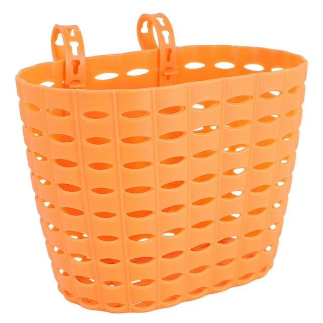Cesta de plástico desmontable para bicicleta infantil, sin pegatinas (naranja)
