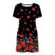 thumbnail image 4 of Vestido suelto casual de manga corta con estampado floral y estampado de girasol para mujer Pompotops  ghjkhdj10757, 4 of 8