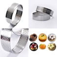 thumbnail image 1 of 8cmTart Ring Stainless Steel Tartlet Mold Circle Cutter Pie Ring Heat, 1 of 8