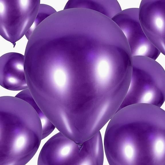 HEMOTON  50 Pcs Birthday Balloons Valentines Decoration Themed Baby Purple