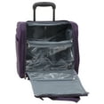 TPRC 15" underseater carryon luggage with wheels w/ USB Port Purple