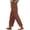 Coffee, variant on Pant for Women Casual Summer Effortless Everyday Casual Pants With Elastic Waist And Back Pockets For Comfortable Fit, Size L