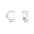 thumbnail image 4 of Bote de basura Tramontina T-Force Con tapa pedal y ruedas 100Lt blanco, 4 of 4