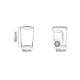 thumbnail image 4 of Bote de basura Tramontina T-Force Con tapa pedal y ruedas 100Lt blanco, 4 of 4