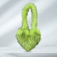 thumbnail image 1 of Bolso esponjoso para mujer, bolso tipo cartera bonito en forma de corazón, bolso de moda para exteriores de piel sintética suave Hugtrwg Para estrenar, 1 of 7