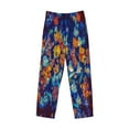 thumbnail image 4 of Balery Men'S Colorful Fall Leaves Pants,Sleepwear Pants,Pajama Pants,Pj Bottoms Drawstring And Pockets-Small, 4 of 9