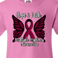 thumbnail image 4 of Inktastic Multiple Myeloma Cancer Awareness Hope & Faith with Butterfly Ribbon Youth T-Shirt, 4 of 5
