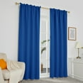 thumbnail image 6 of Deconovo Blackout Curtains Rod Pocket Solid Energy Efficient Curtains for Small Window 52 x 54 inch Royal Blue Set of 2, 6 of 8