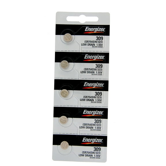 Energizer 309 1.55v SR754SW Watch/Calculator Battery (Pack Of 5)