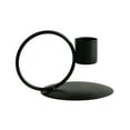 thumbnail image 2 of AuroraX Short Taper Candle Holder Black Metal Modern O Shape Candlestick Holders Romantic Decorative Elegant Vintage Rustic Candle Stand Valentines Day Table Centerpieces Dining Wedding Decor, 2 of 6