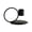 Black, variant on U-Shaped Double-Headed Metal Candlestick, Modern Decorative Candle Stand with Ring Handle for Dining Table Living Room Bedroom Home Decor