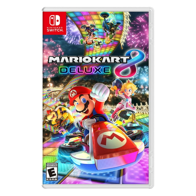 Nintendo Switch Mario Party Bundle: Super Mario Party, Mario Kart 8 Deluxe  and Nintendo Switch 32GB Console with Neon Red and Blue Joy-Con 