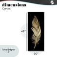 thumbnail image 4 of Stupell Industries Glam Glam Lined Feather Canvas Art, 20 x 48, by Kim Allen, 4 of 8