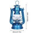 thumbnail image 3 of Linterna de queroseno, combustible, linternas de camping de metal para decoración de patios (azules), 3 of 6