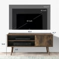 thumbnail image 4 of Cozy Castle TV Stand for 50 Inch TV, Modern TV Console with Shelf and Door, Entertainment Center, Rustic Brown, 4 of 7