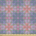 thumbnail image 2 of Spring Fabric by the Yard, Retro Style Flower Petals of Geometric Mosaic Effects Ethnic Mosaic, Decorative Upholstery Fabric for Sofas and Home Accents, Ceil Blue Mauve and Coral by Ambesonne, 2 of 5