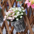 thumbnail image 3 of 5 macetas colgantes de hierro estilo Vinage con asas y ganchos, cubo para plantas para decoración de interiores y exteriores, balcón, jardín, rejilla, 3 of 5