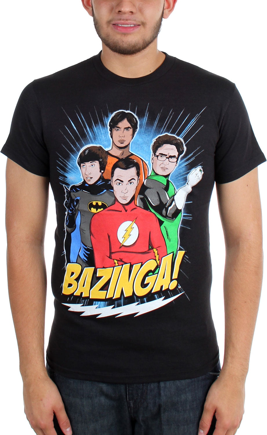 Big Bang Theory - Mens DC Superhero T-Shirt - Walmart.com