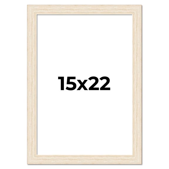 15x22 Frame White Real Wood Picture Frame Width 1.5 inches | Interior Frame Depth 0.5 inches | Barn