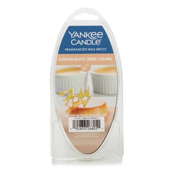 Yankee Candle Pumpkin Maple Crème Caramel Fragranced Wax Melts, 1 Pack of 6, 2.6 oz