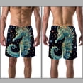 thumbnail image 3 of luoweisi Men's Beach Shorts Quick Dry Swim Trunks with Mesh Lining Seahorse L, 3 of 5