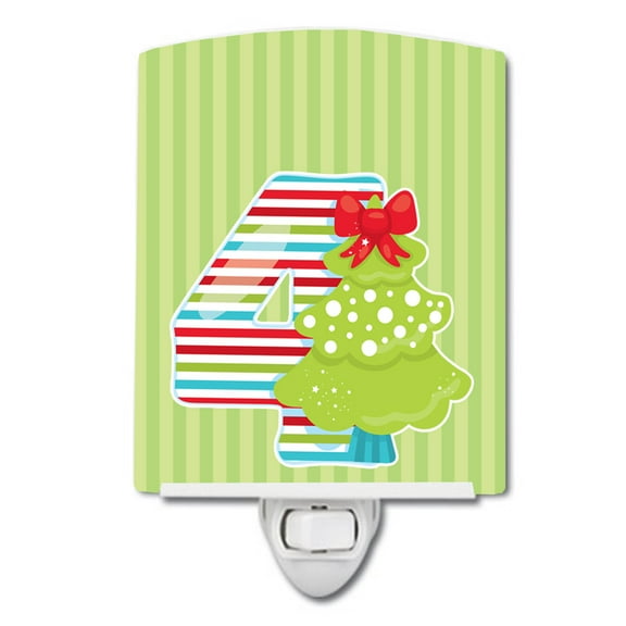 Caroline's Treasures BB8690CNL Christmas Month 4 Ceramic Night Light, 6x4x3", multicolor