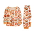 thumbnail image 5 of Onlypjs Halloween Family Matching Pajamas Set Pumpkin and Ghost Print Sleepwear Long Sleeve Fall Holiday Loungewear Outfit, 5 of 7