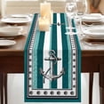 thumbnail image 3 of Table Runners 70 Inches Long Dress Scarves, Teal Blue Anchor Farmhouse Coffee/Dining/Kitchen Table Decor, Holiday Table Runner, Nautical Summer Beach Coastal Ocean 13x70 Inch, 3 of 9