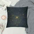 thumbnail image 2 of GOSMITH  Star Map Throw Pillow Cover City Light Constellation in Night Sky Decorative Pillow Case Standard Square Cushion Cover for Sofa Bedroom Men Women, 2 of 5