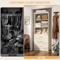 thumbnail image 6 of Homieasy 23.6" Closet System with Wooden Drawers, White Oak, 6 of 7